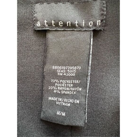 Attention Black Wide Elastic Waistband Mini Skirt Medium - Picture 3 of 5